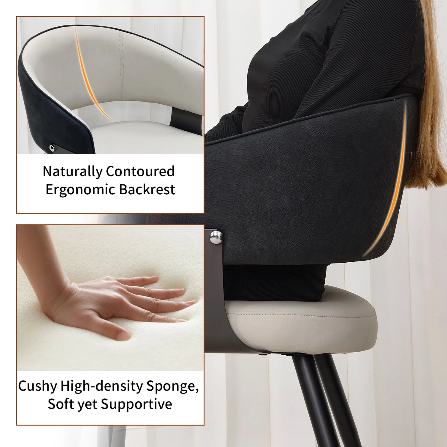 Modern Comfort Upholstered Dining Chairs For Kitchen And Restaurant Use