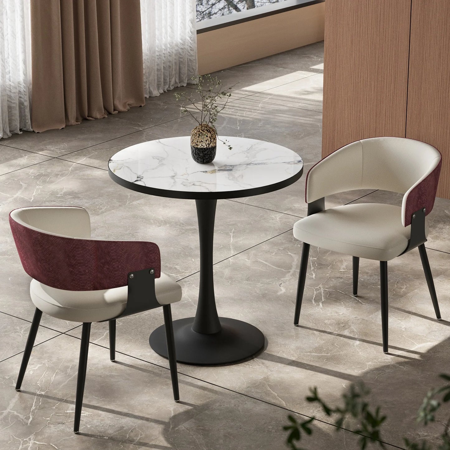 Modern Comfort Upholstered Dining Chairs For Kitchen And Restaurant Use