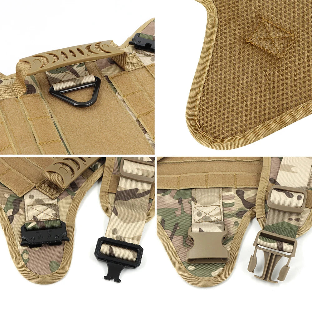 Tactical Dog Harness And Leash Set For Large Military Dogs