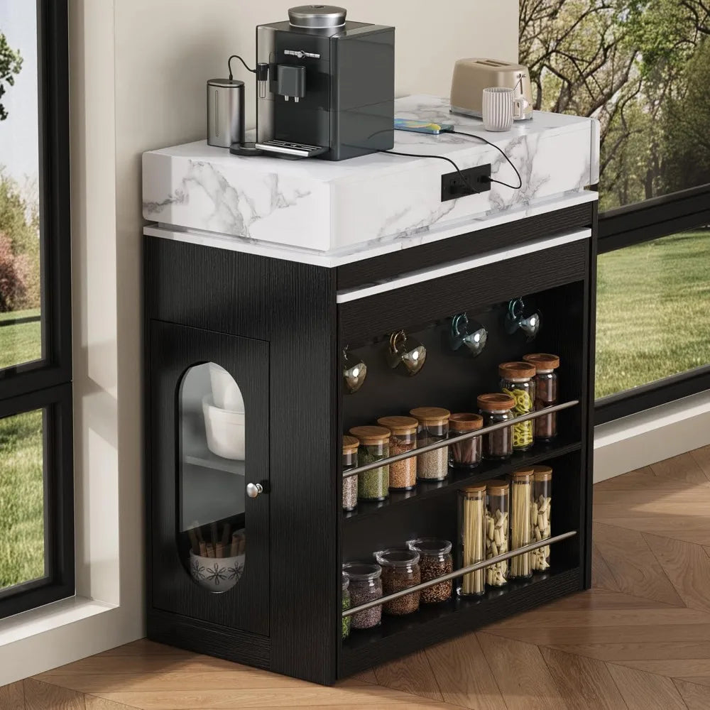 Extendable Dining Table With Folding Top And Power Outlet