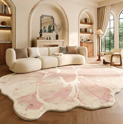 Modern Plush Irregular Area Rug for Living Room and Bedroom