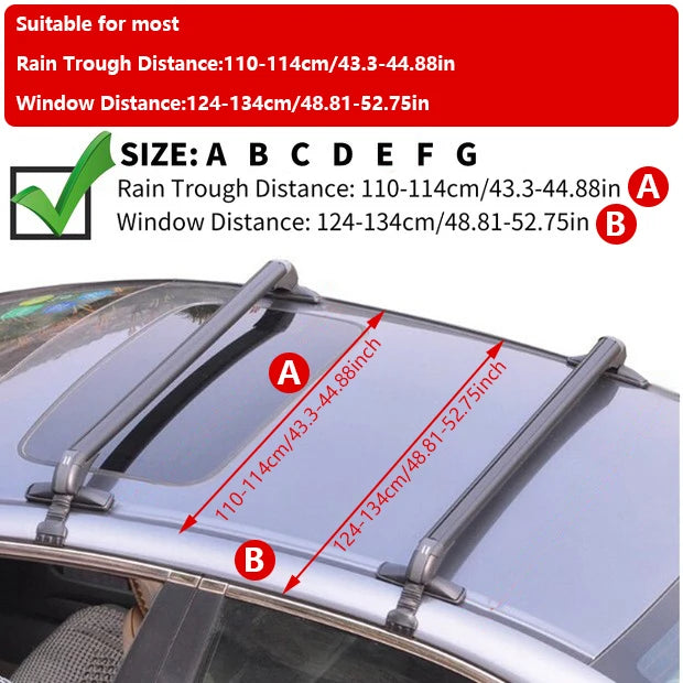 Universal Aluminum Car Roof Luggage Rack With Cross Bars