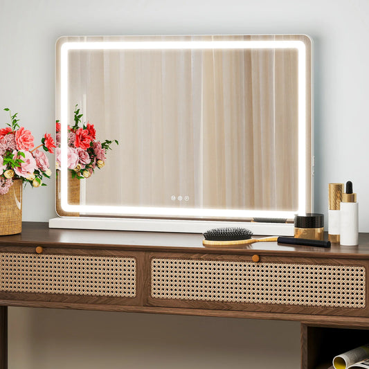 JHK LED Vanity Mirror With Dimmable Lights And Memory Function