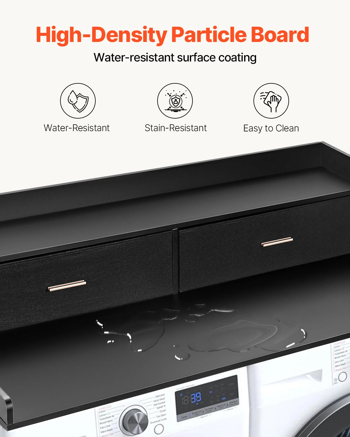 SucceBuy Washer Dryer Countertop Shelf With Drawer