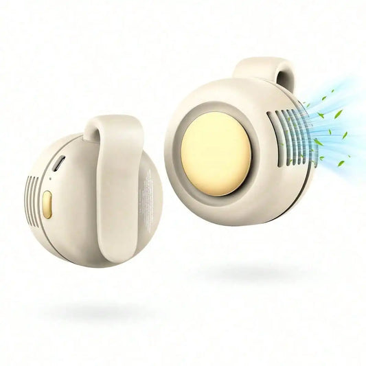 Portable Bladeless Clip On Neck Fan With 3 Speeds For Outdoor Use