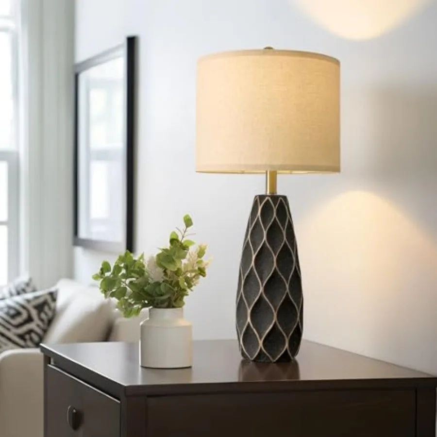 Modern Table Lamps For Bedroom Living Room Set Of Two