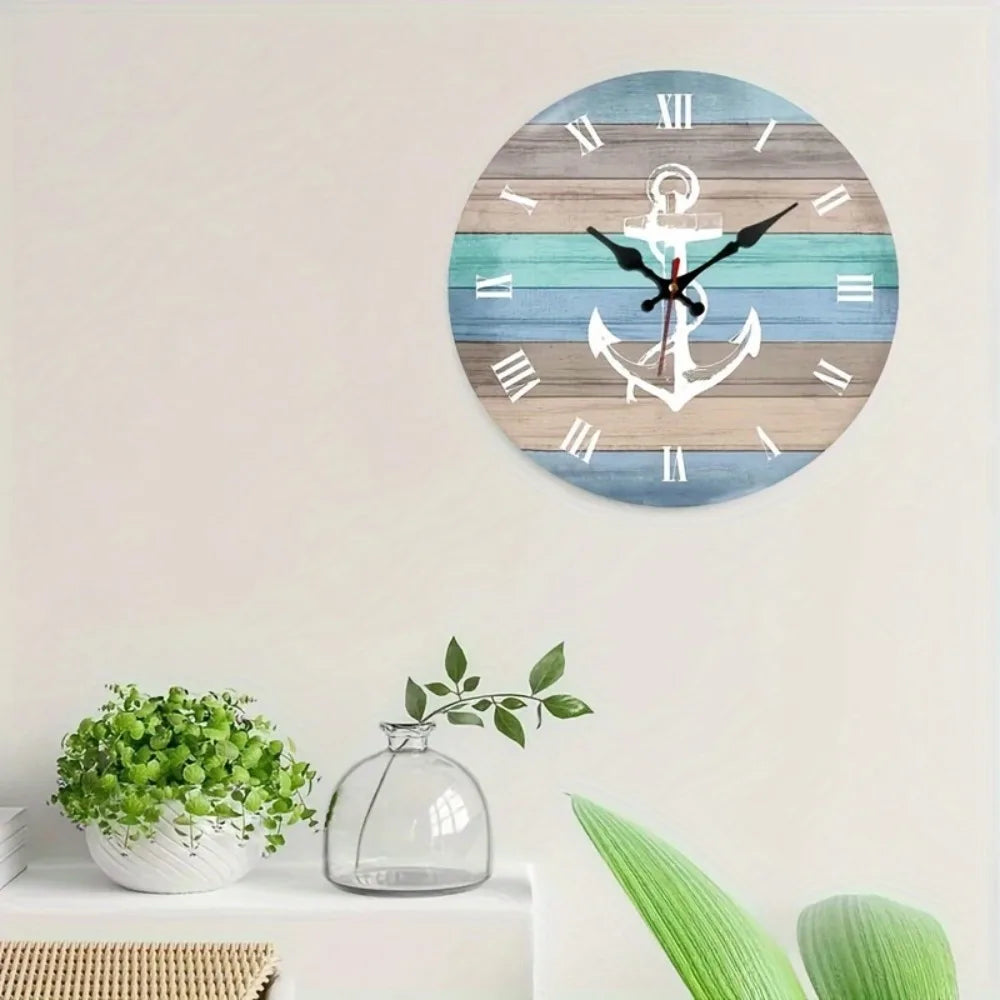 YTYIN Round Wall Clock With Silent Operation And Roman Numerals