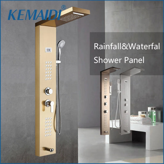 MEKKHALA Multifunctional Shower Panel Tower With Massage Jets