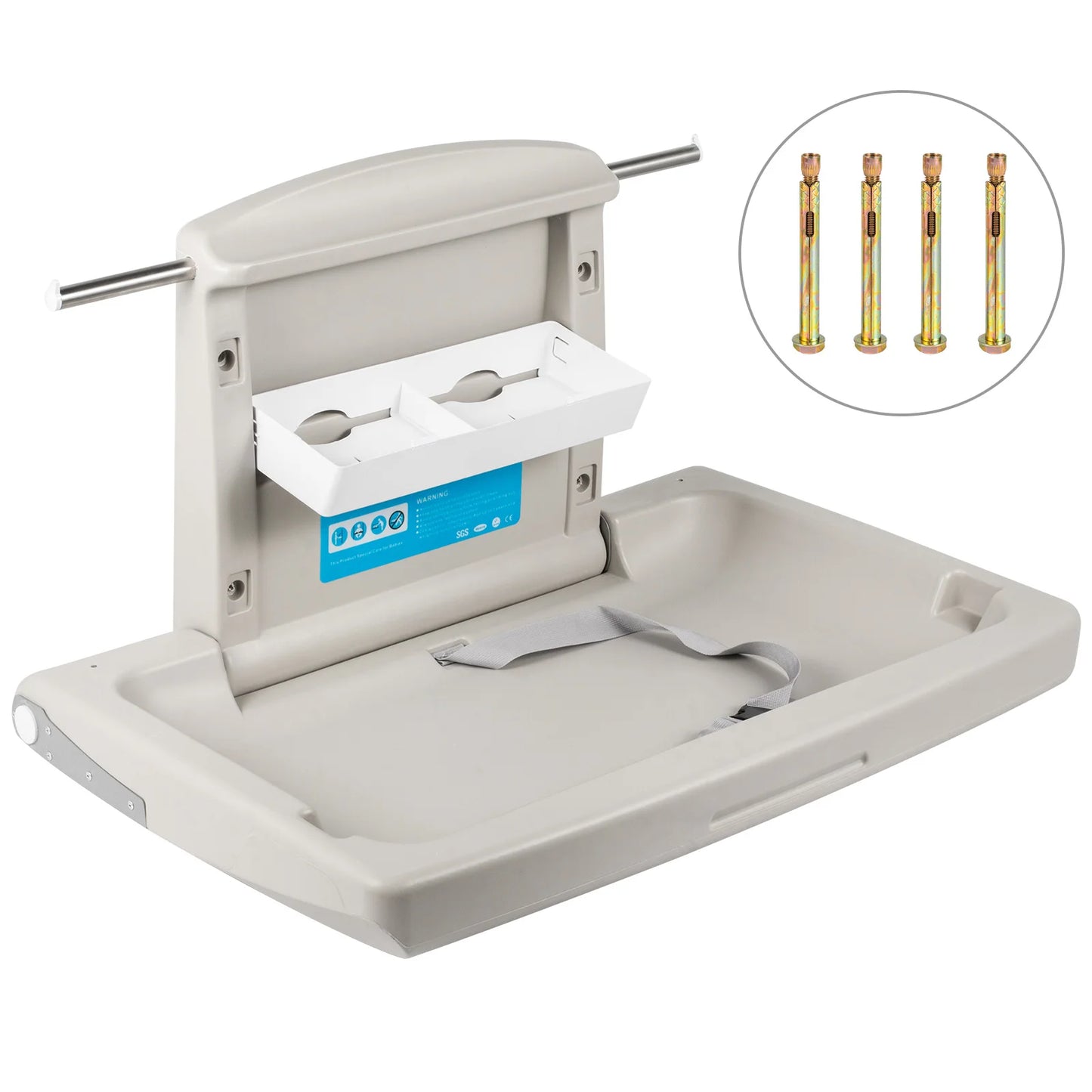 SucceBuy Wall Mount Baby Changing Station Fold Down Diaper Table
