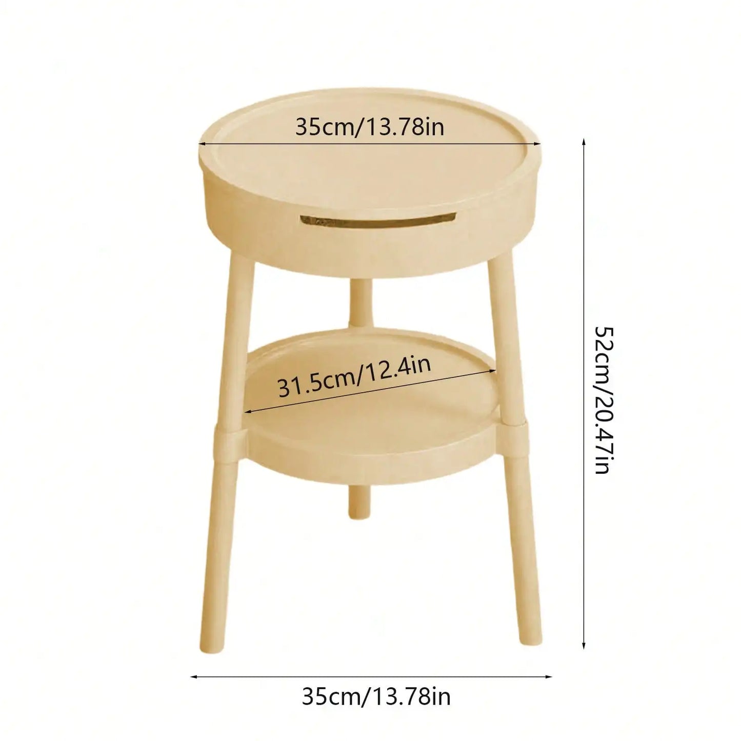 Multifunctional Side Table With Drawer Storage For Living Room