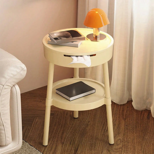 Multifunctional Side Table With Drawer Storage For Living Room
