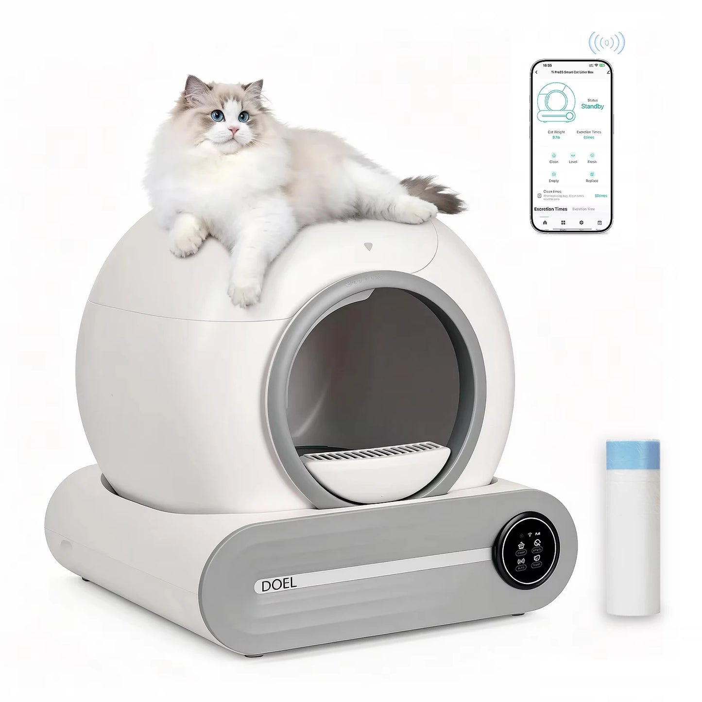 Doel Automatic Smart Self Cleaning Cat Litter Box Unit
