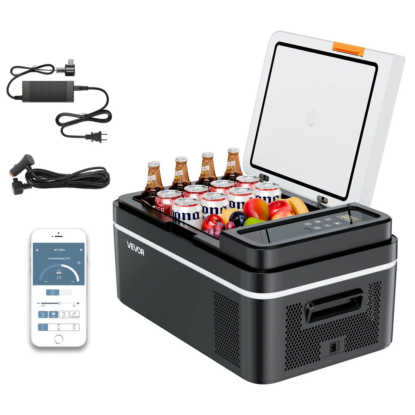SucceBuy Portable Car Refrigerator With Electric Compressor 12V 24V DC