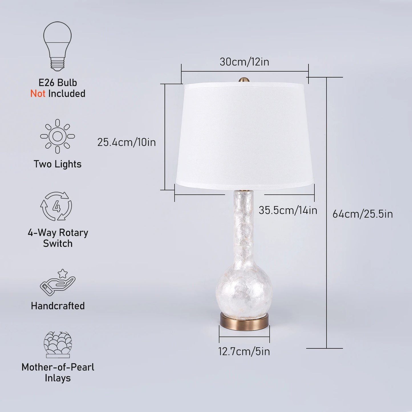 Luxury Crystal Glass Table Lamp With Opal Shade For Bedroom