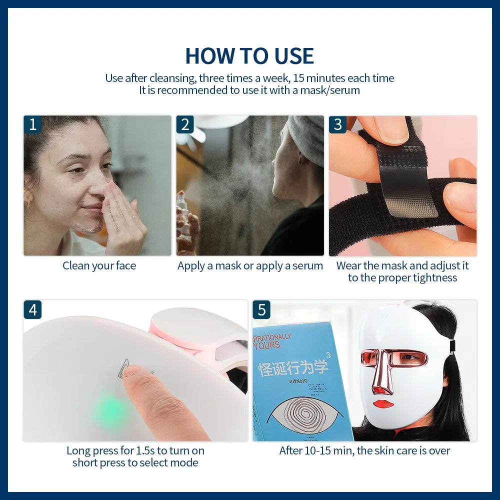 Foreverlily Wireless LED Face Mask For Skin Rejuvenation And Repair