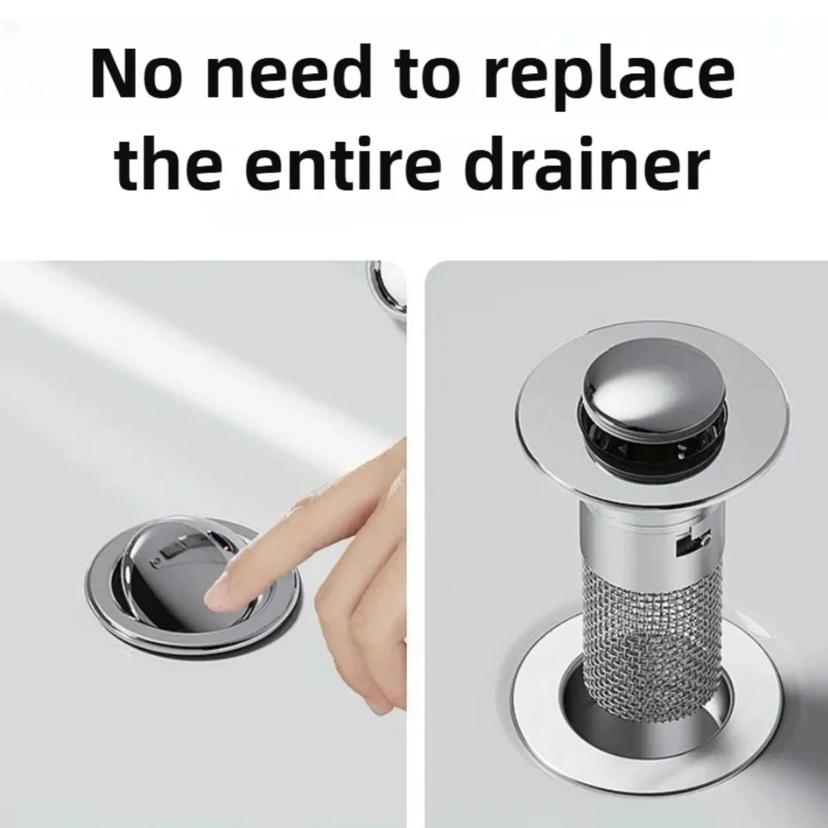 DIAMRI Easy Clean Sink Drain Cover Leak Proof Silicone Seal