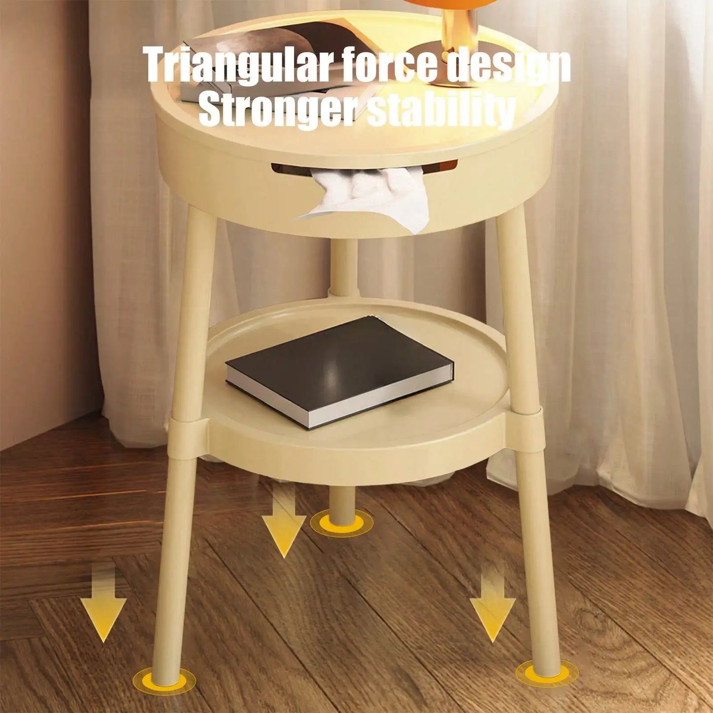 Multifunctional Side Table With Drawer Storage For Living Room