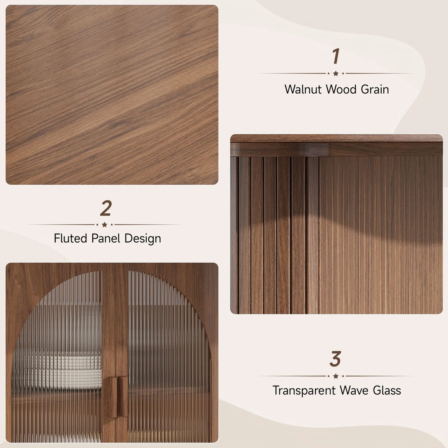 ONBRILL Oval Dining Table With Two Tier Storage And LED