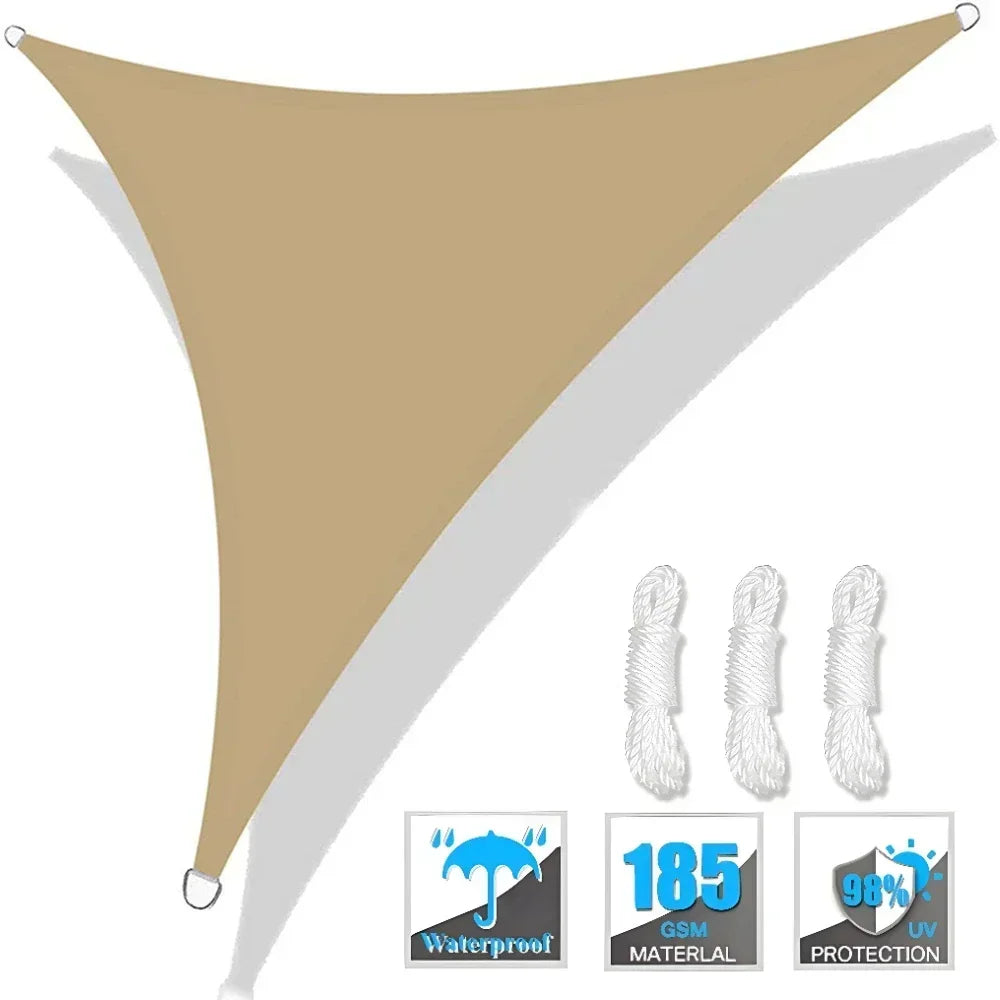 Triangle Sun Shade Sail Canopy UV Block For Outdoor Patio