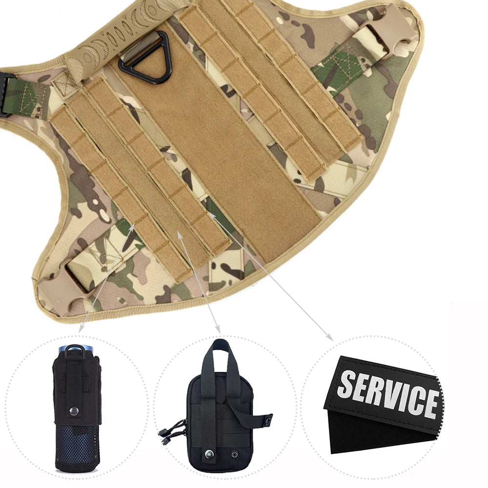 Tactical Dog Harness And Leash Set For Large Military Dogs