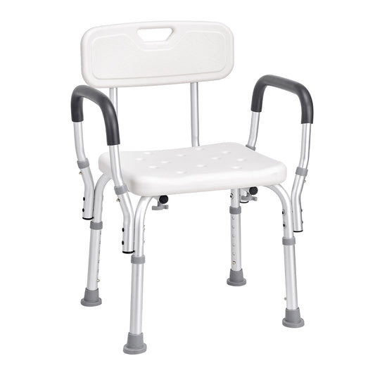 Shower Chair With Back Support Non Slip For Elderly And Disabled
