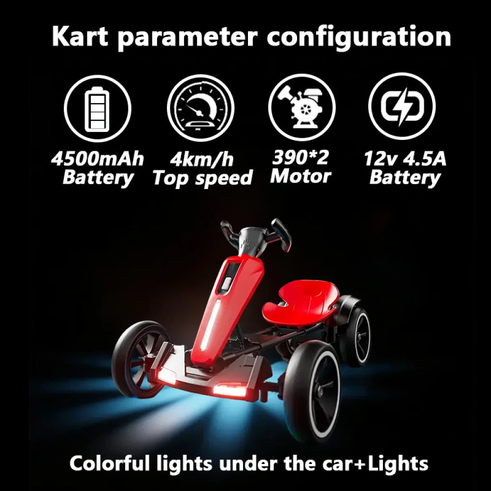 Jueshuai 12V Electric Kids Go Kart With Adjustable Seat