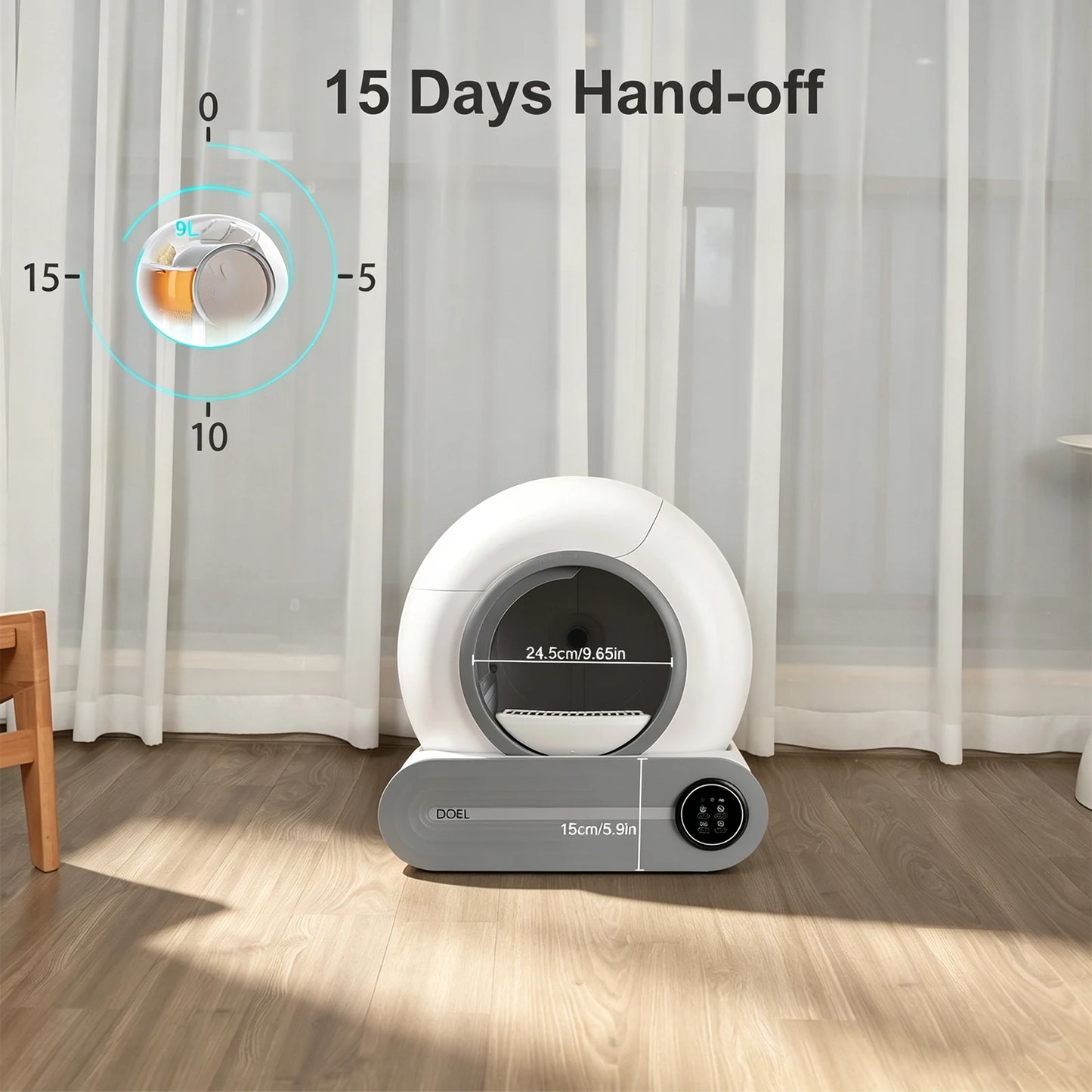 Doel Automatic Smart Self Cleaning Cat Litter Box Unit