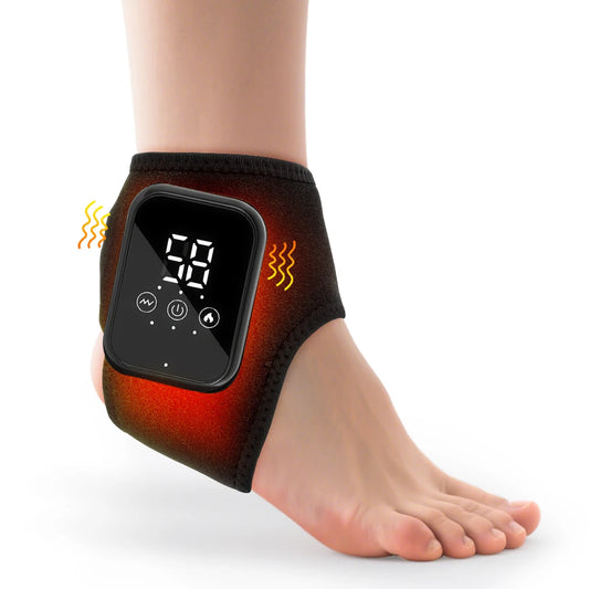 AFDEAL Electric Foot Massager Ankle Wrap With Hot Compress And Vibration