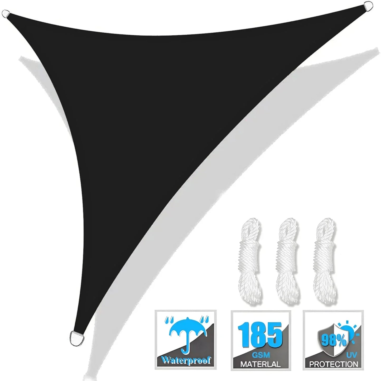 Triangle Sun Shade Sail Canopy UV Block For Outdoor Patio