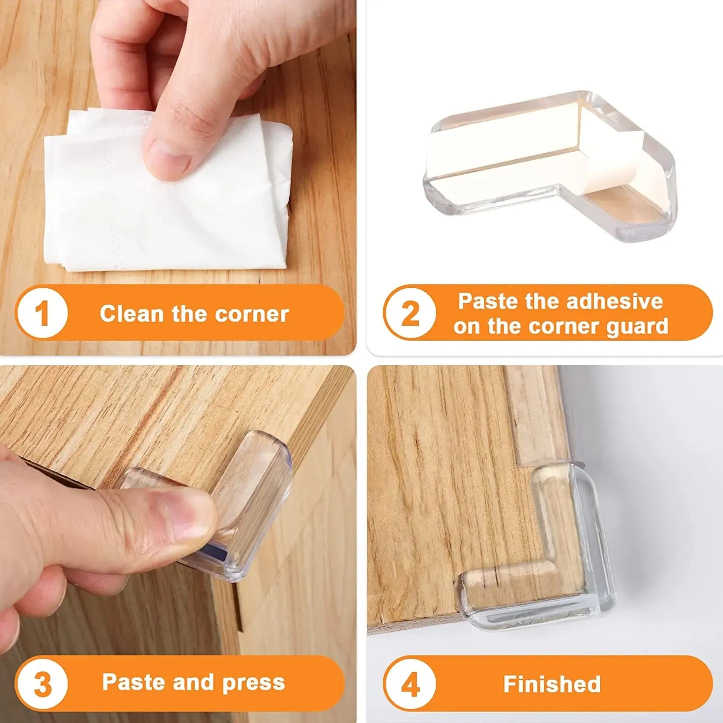 Baby Safety Edge Guards Silicone Corner Protectors For Tables