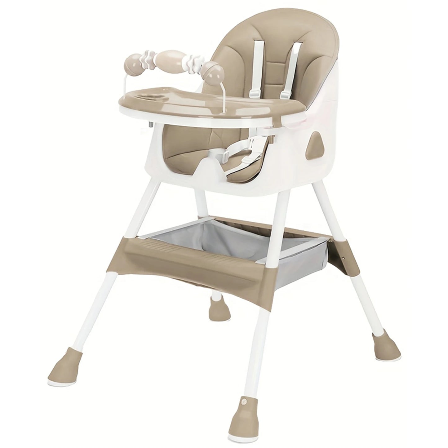 PIORLADO Foldable Baby High Chair With Tray Antislip Pad ToyRack