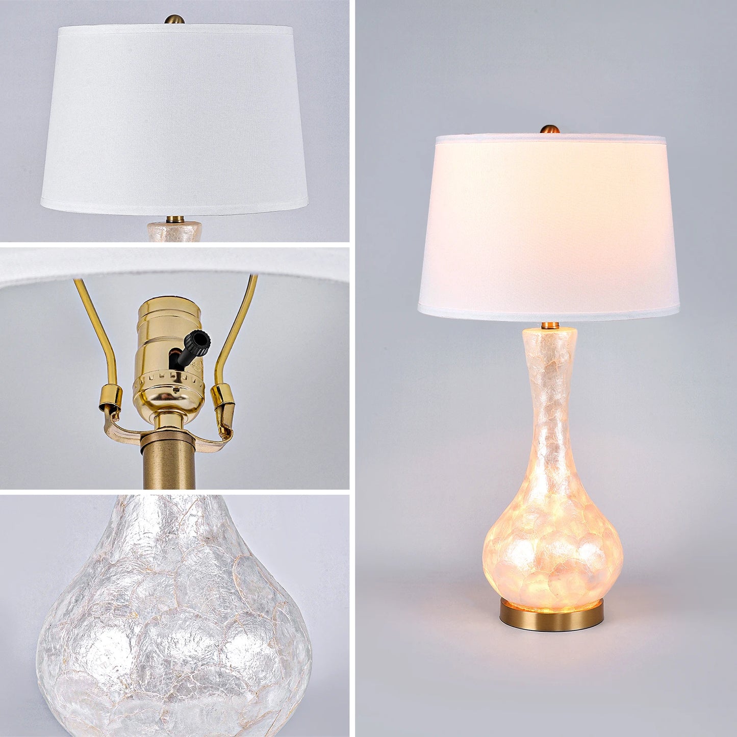 Luxury Crystal Glass Table Lamp With Opal Shade For Bedroom