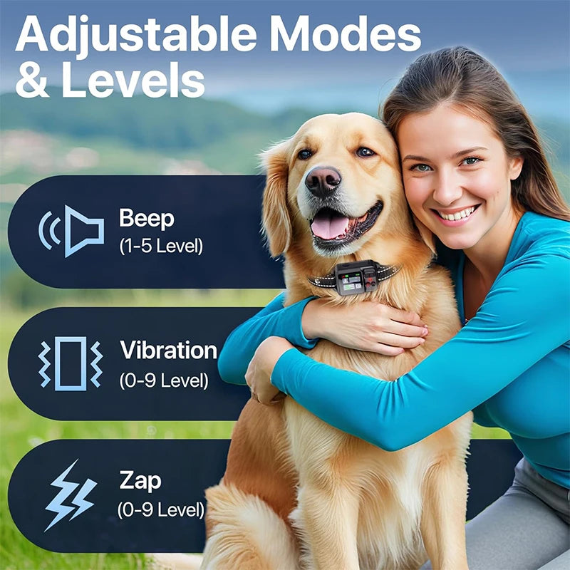 Petedu Pet GPS Wireless Fence and Barking Stopper Training Collar