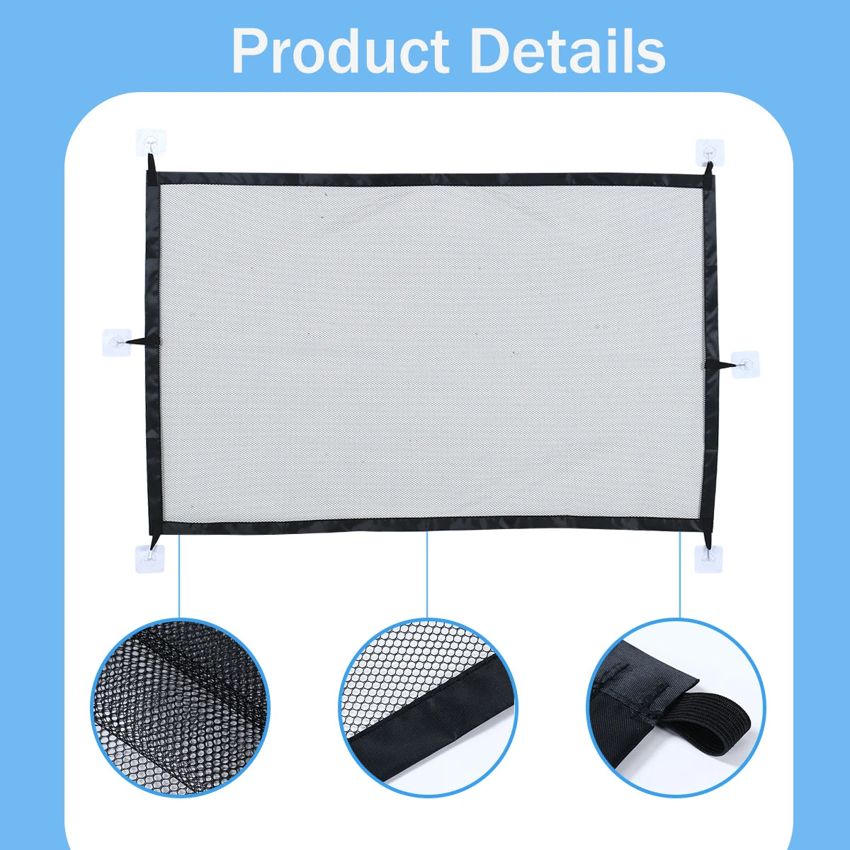 Dog Barrier Fence With 6 Hooks Foldable Mesh Playpen For Pets