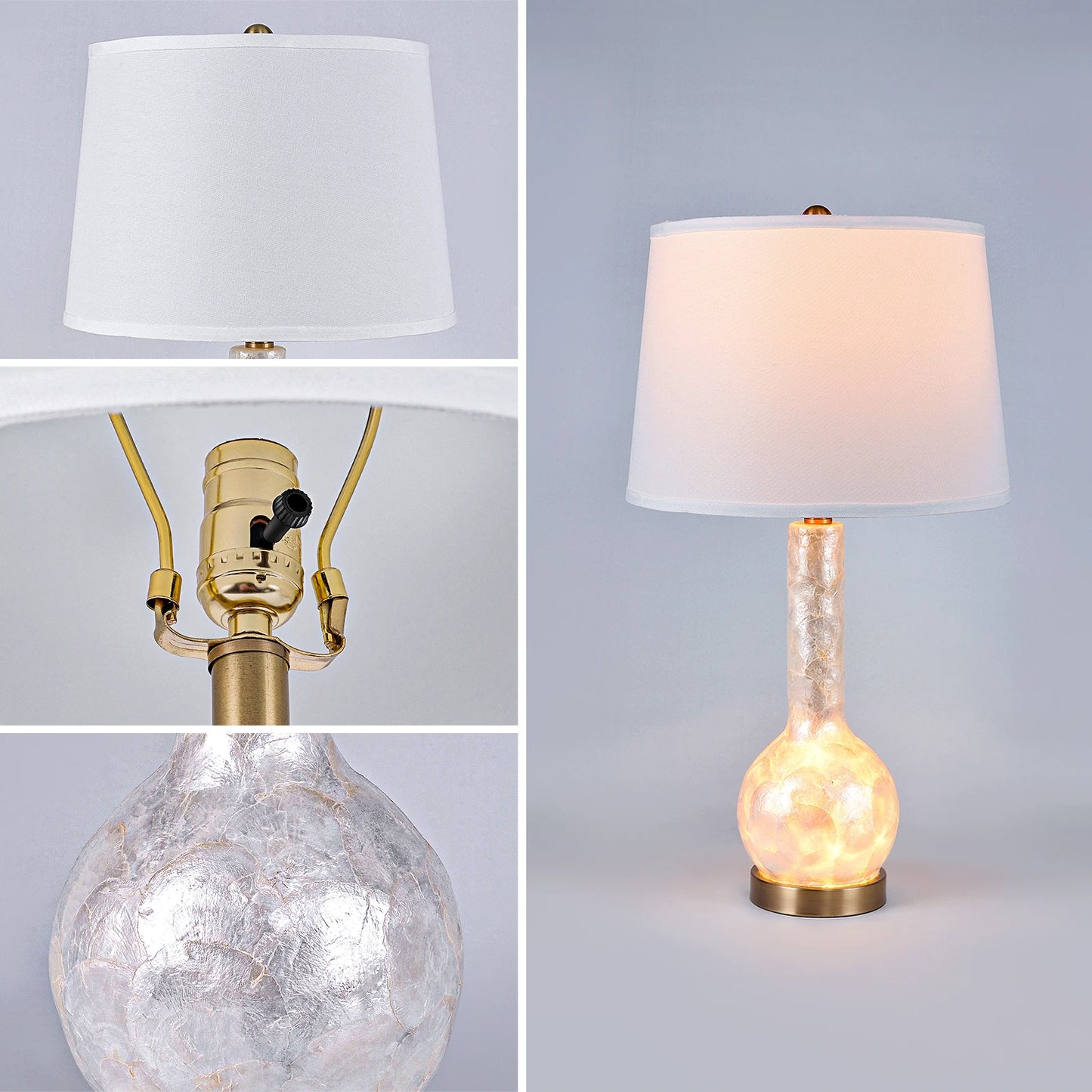 Luxury Crystal Glass Table Lamp With Opal Shade For Bedroom