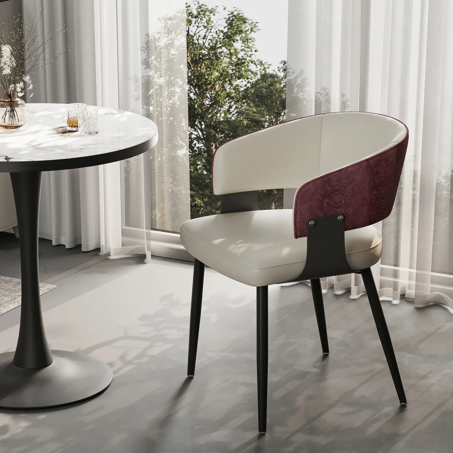 Modern Comfort Upholstered Dining Chairs For Kitchen And Restaurant Use