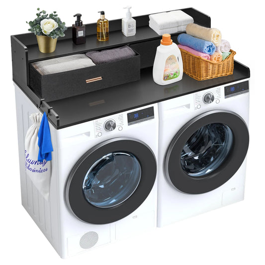 SucceBuy Washer Dryer Countertop Shelf With Drawer