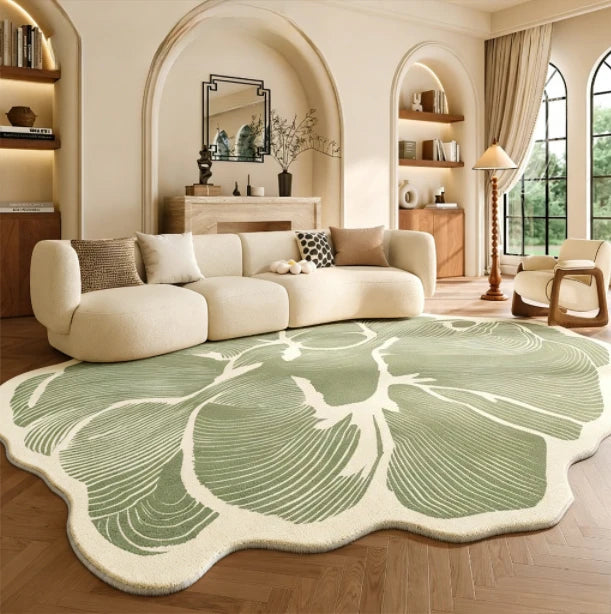 Modern Plush Irregular Area Rug for Living Room and Bedroom