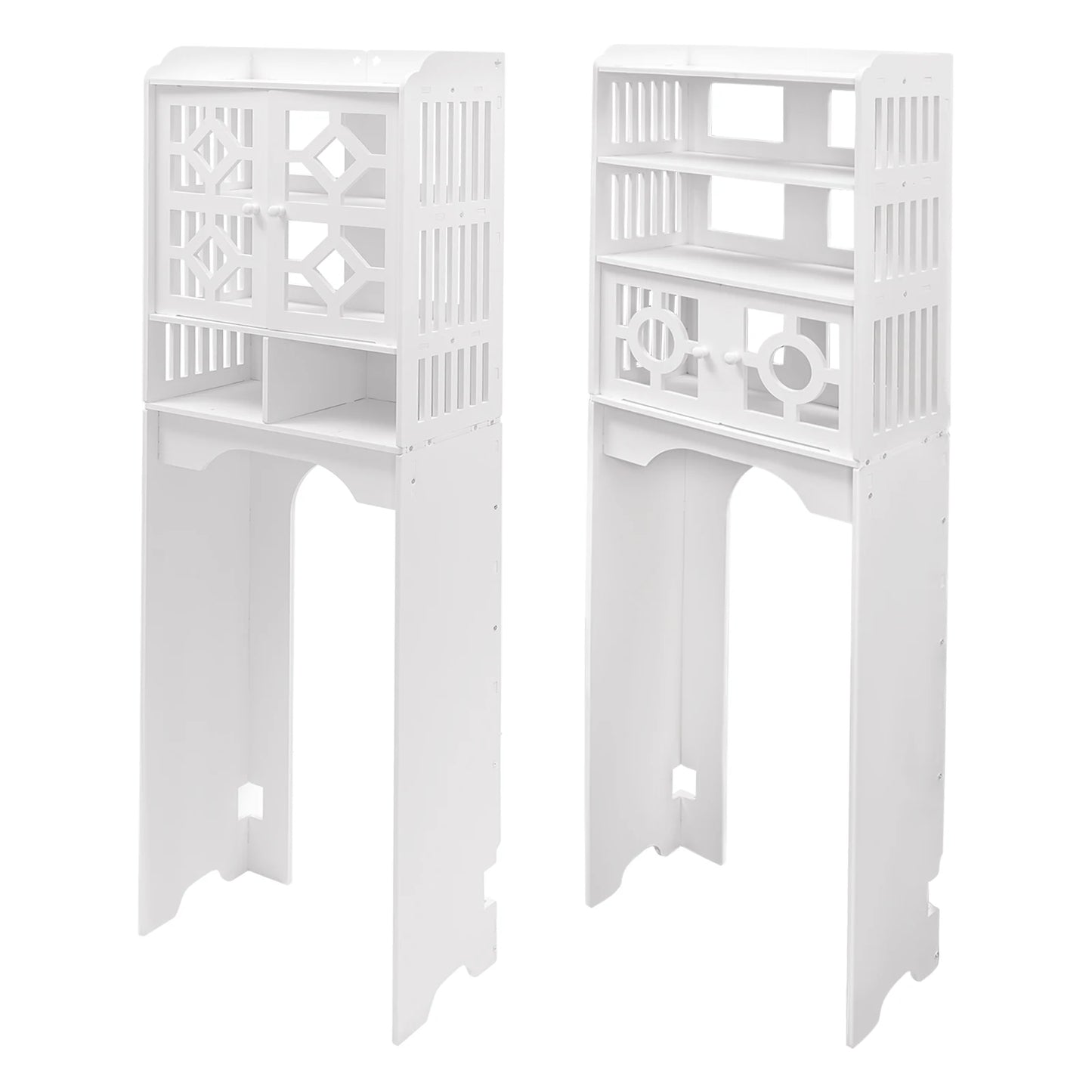 Over The Toilet 4 Tier Bathroom Storage Cabinet Organizer