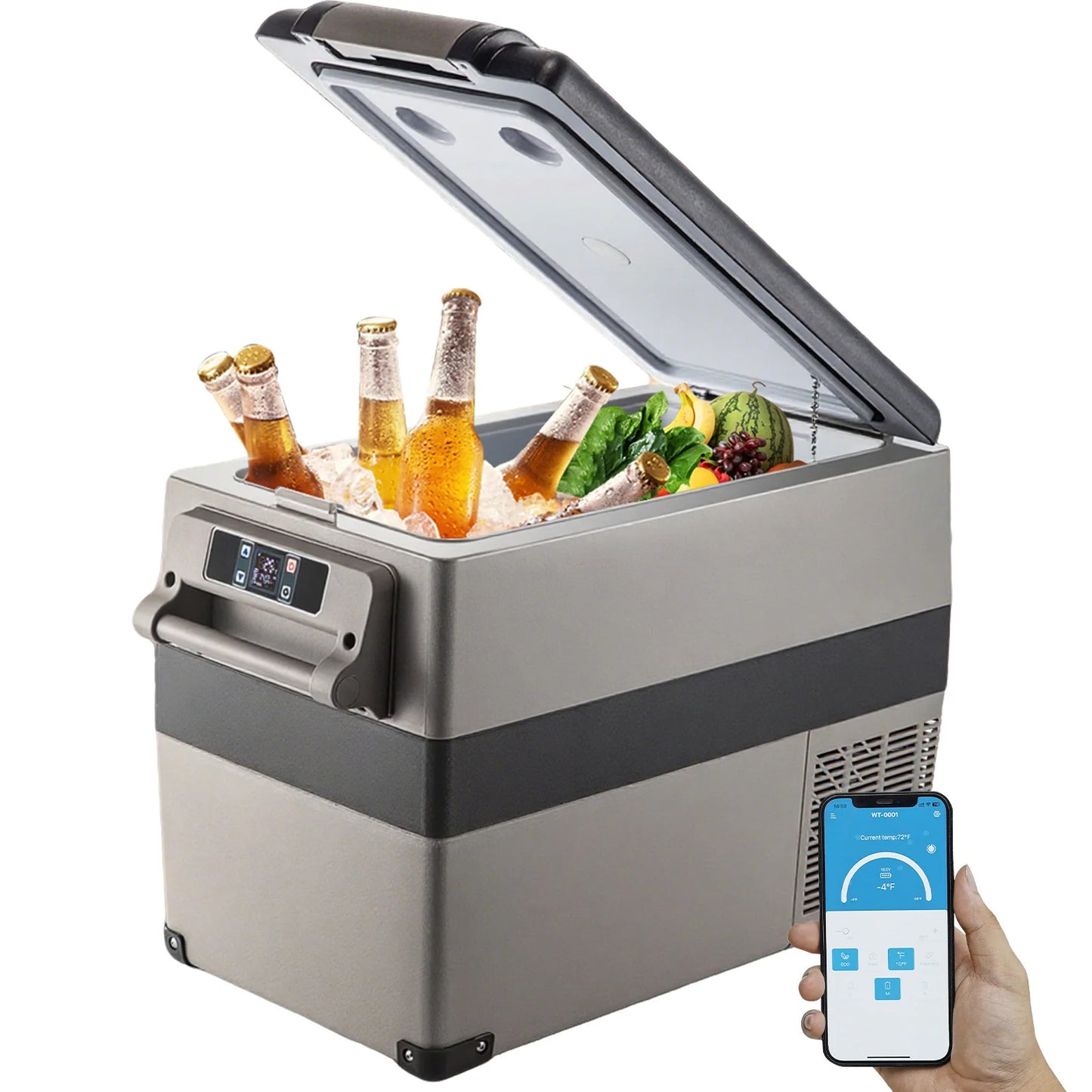 SucceBuy Portable Car Refrigerator With Electric Compressor 12V 24V DC