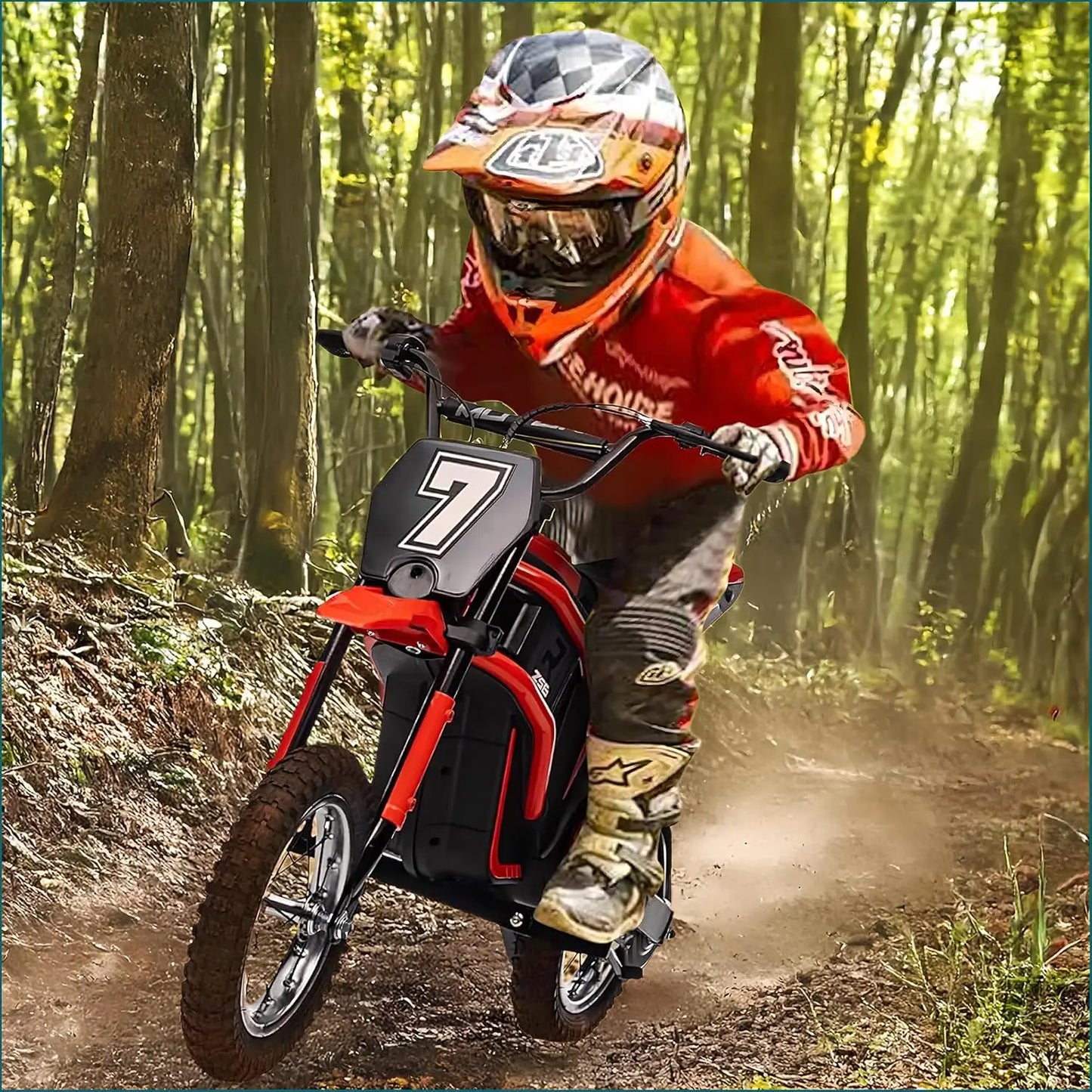 HiMISS Kids Electric Ride On Motorcycle 24V 350W Two Speed