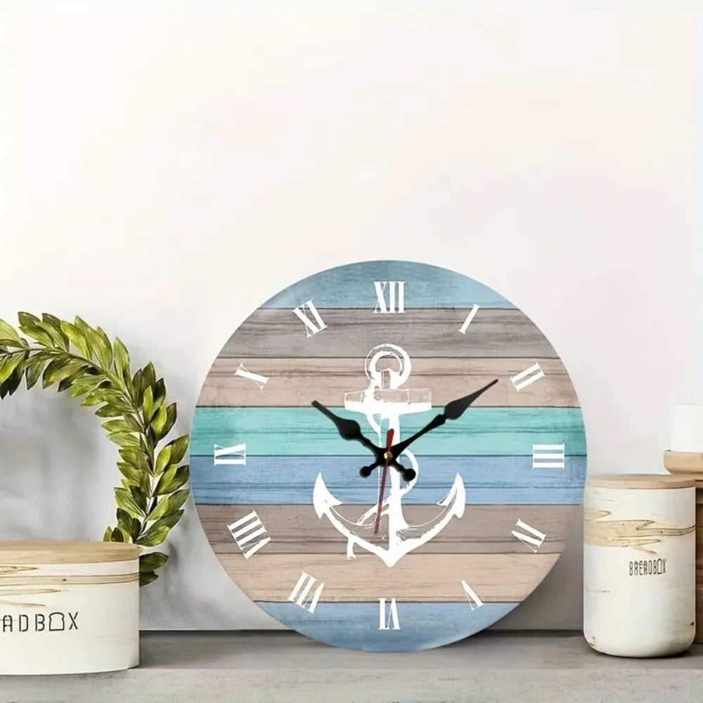 YTYIN Round Wall Clock With Silent Operation And Roman Numerals