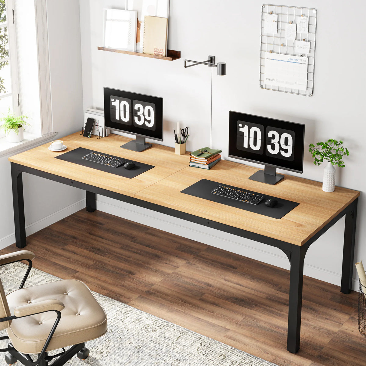 Tribesigns Double Computer Desk for Two Person Home Office