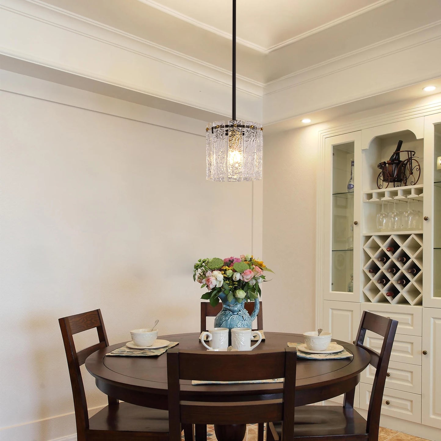 GreeLustr Modern Crystal Glass Pendant Ceiling Lamp
