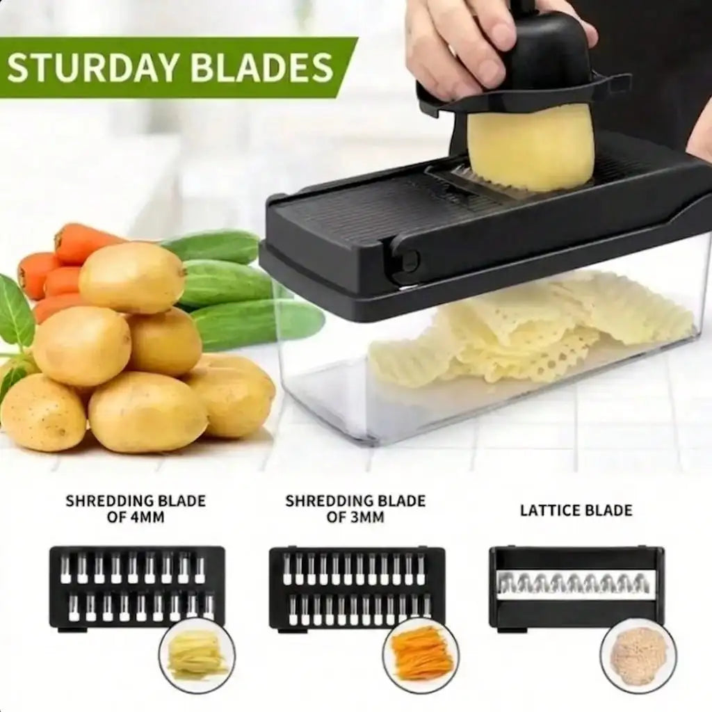 Professional 16 Function Vegetable Chopper And Slicer With Container