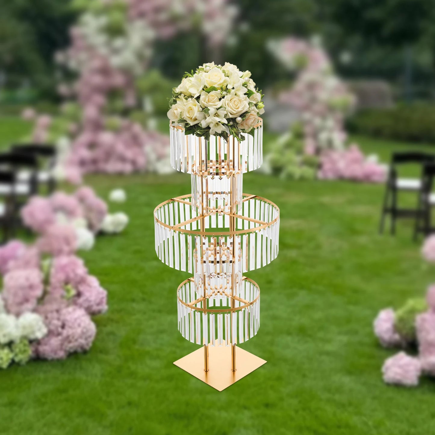 Luxury Acrylic Wedding Centerpiece Stand For Event Decorations