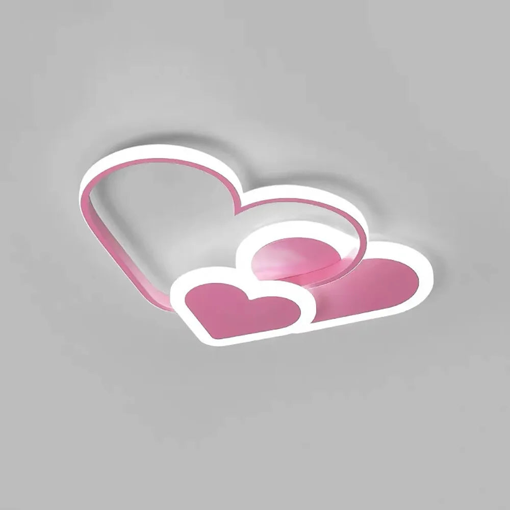 Heart Shaped LED Ceiling Lamp With Dimmable Remote Control