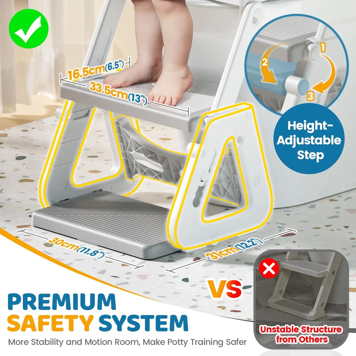 2-In-1 Potty Training Seat With Adjustable Height And Splash Guard