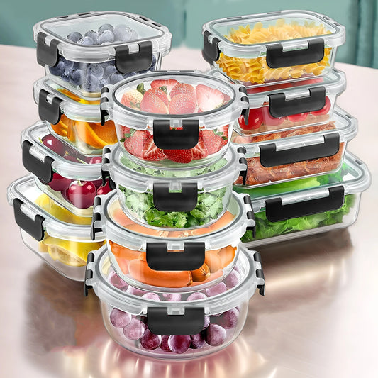 12 Glass Lunch Boxes BPA Free For Microwave Freezer Dishwasher
