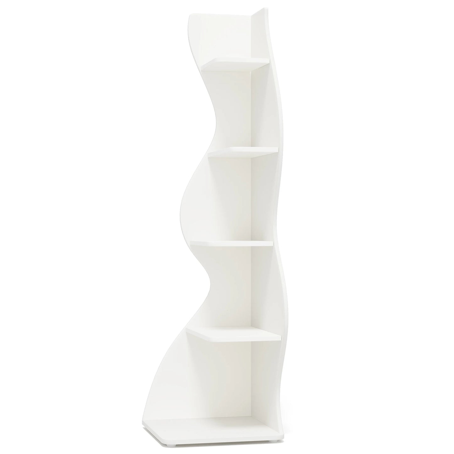 Tribesigns Corner Shelf Five Tier Wall Bookcase For Home Office